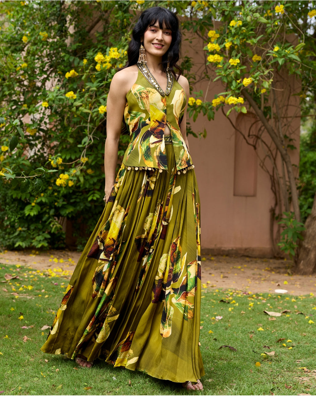 Matcha Green Jacket Lehnga Set