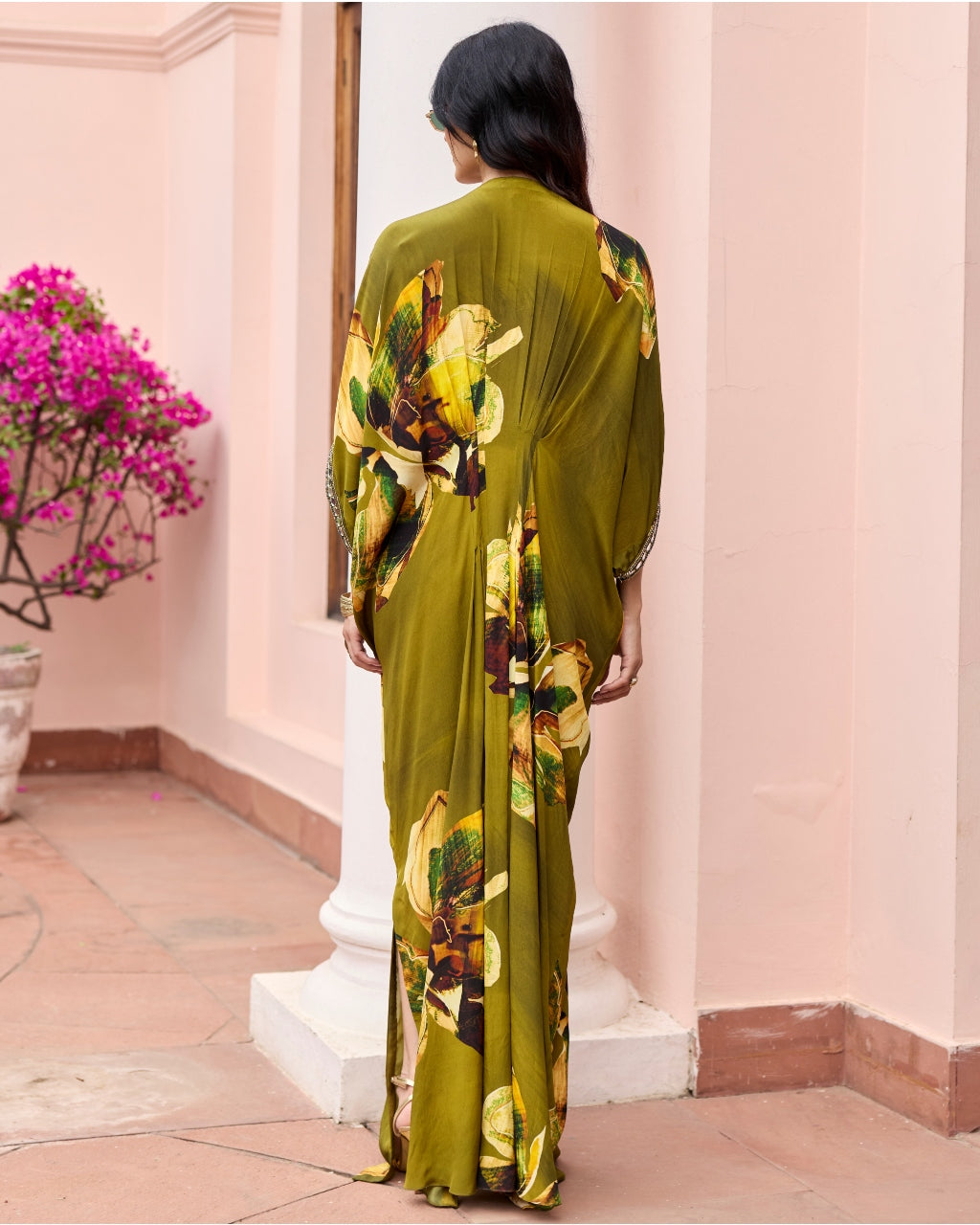 Matcha Green Floral Kaftan