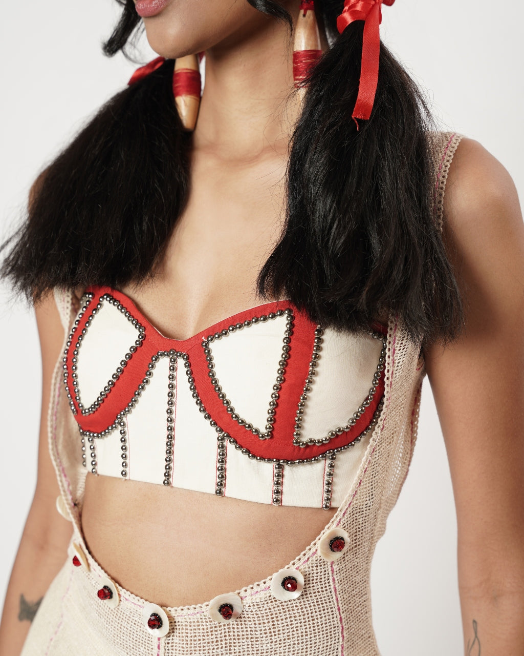 Mesh Sharara Set