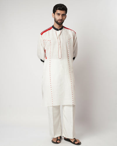 Ruby Bindi Panelled Oversized Gusset Kurta Set
