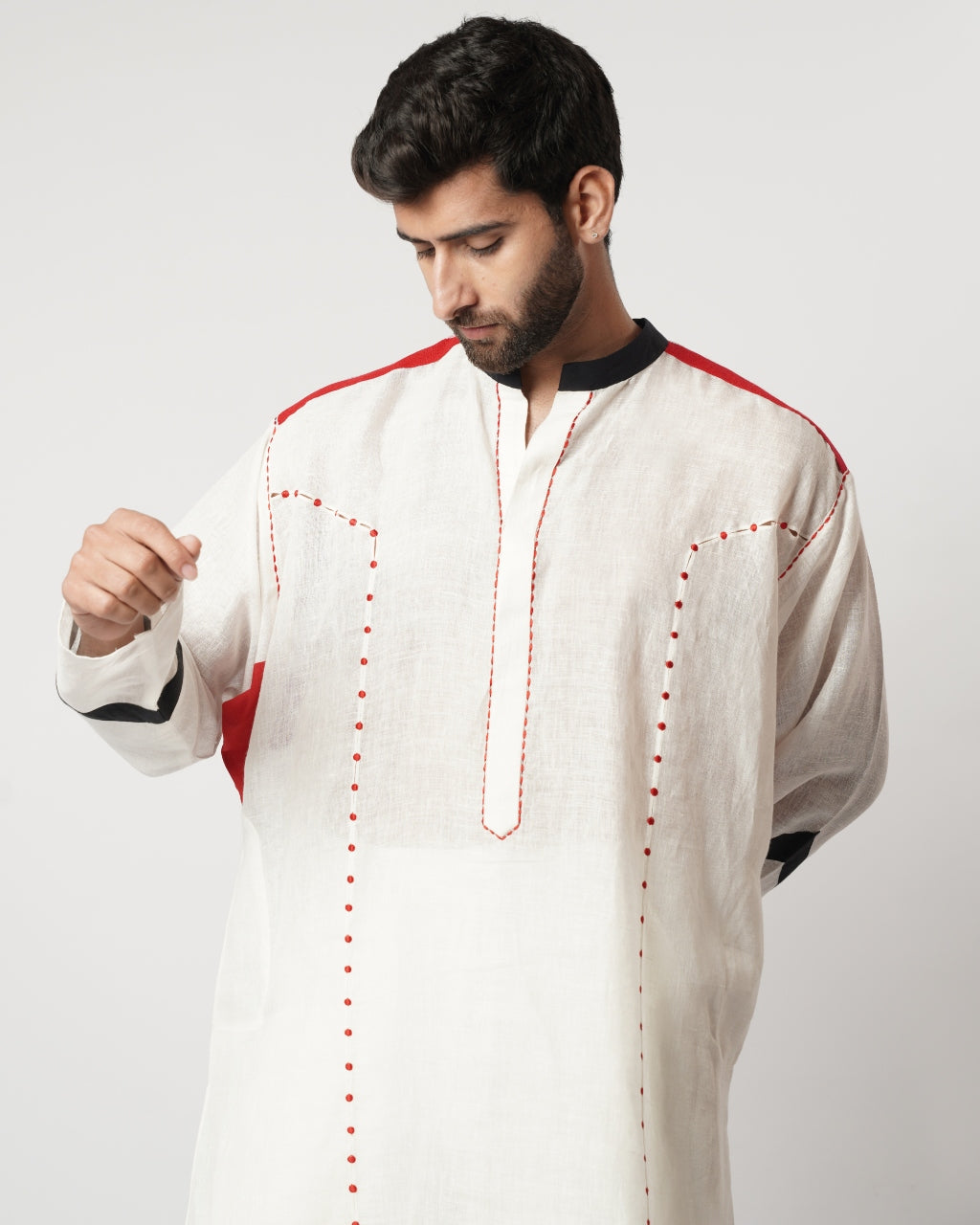 Ruby Bindi Panelled Oversized Gusset Kurta Set