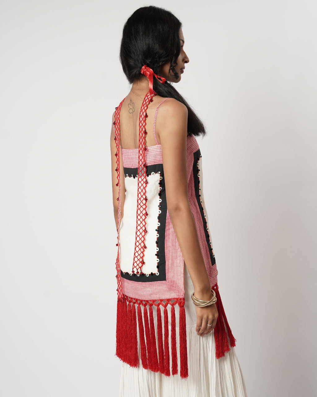Fringe Scarf Sharara Set