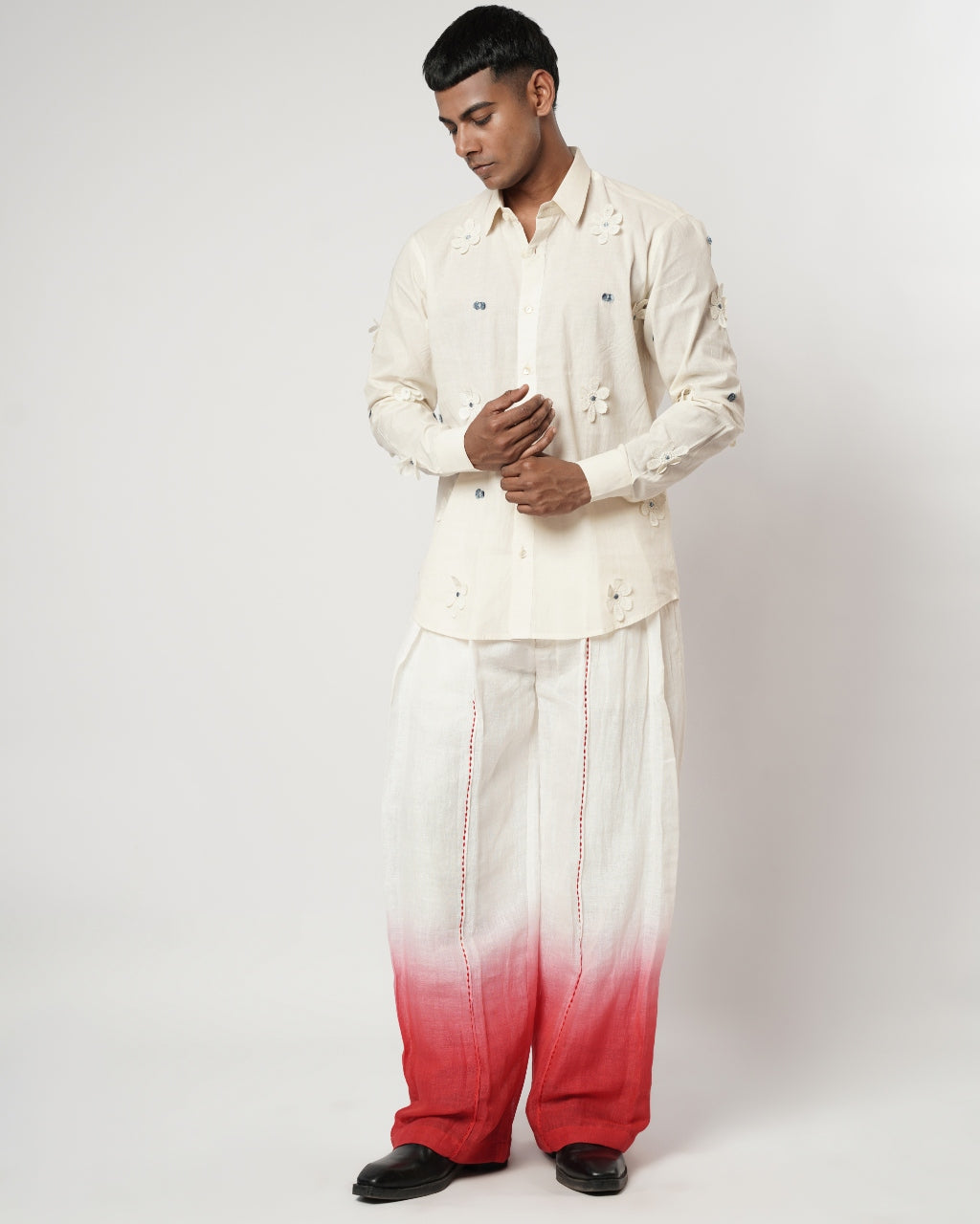 Ombre Floret Shirt Set
