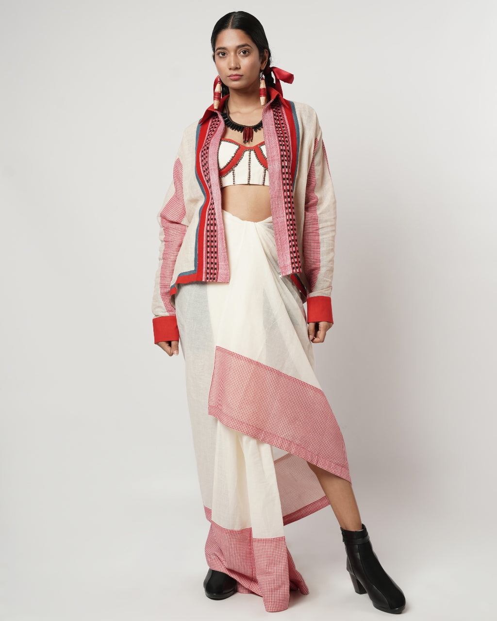 Drape Lungi Layered Ensemble