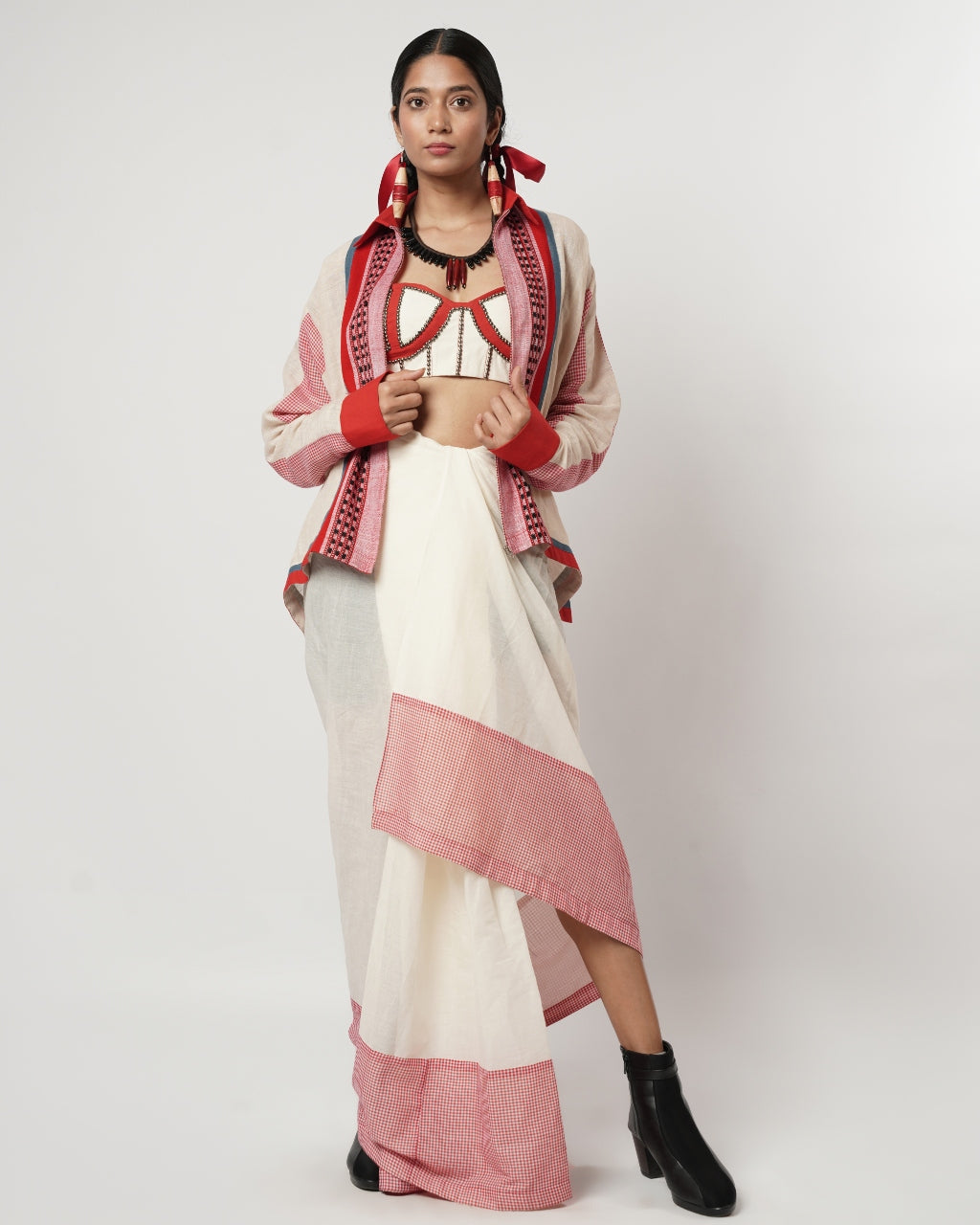 Drape Lungi Layered Ensemble
