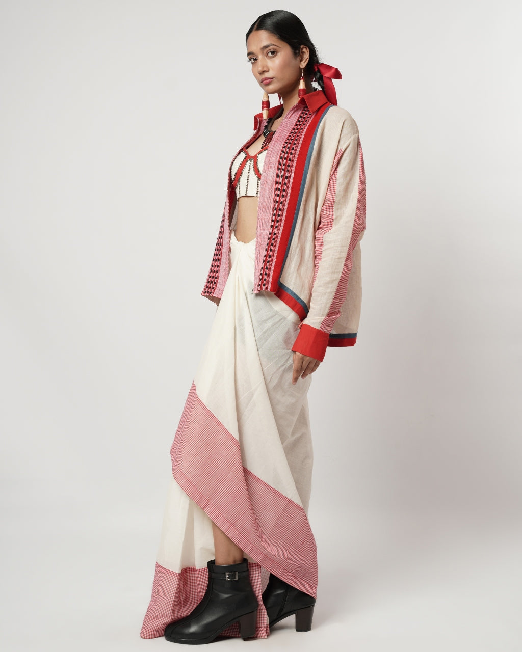 Drape Lungi Layered Ensemble