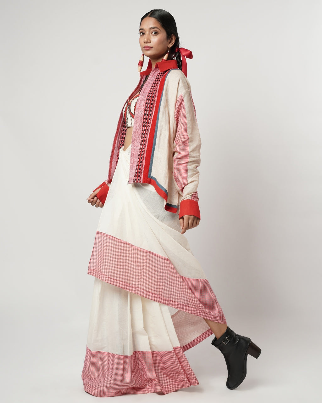 Drape Lungi Layered Ensemble