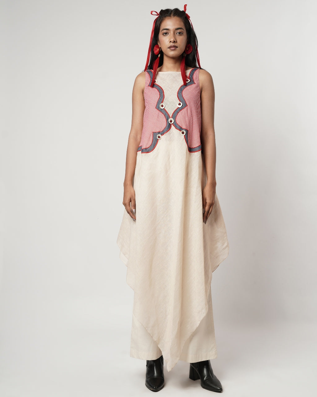 Gamcha Scalloped Tunic Set