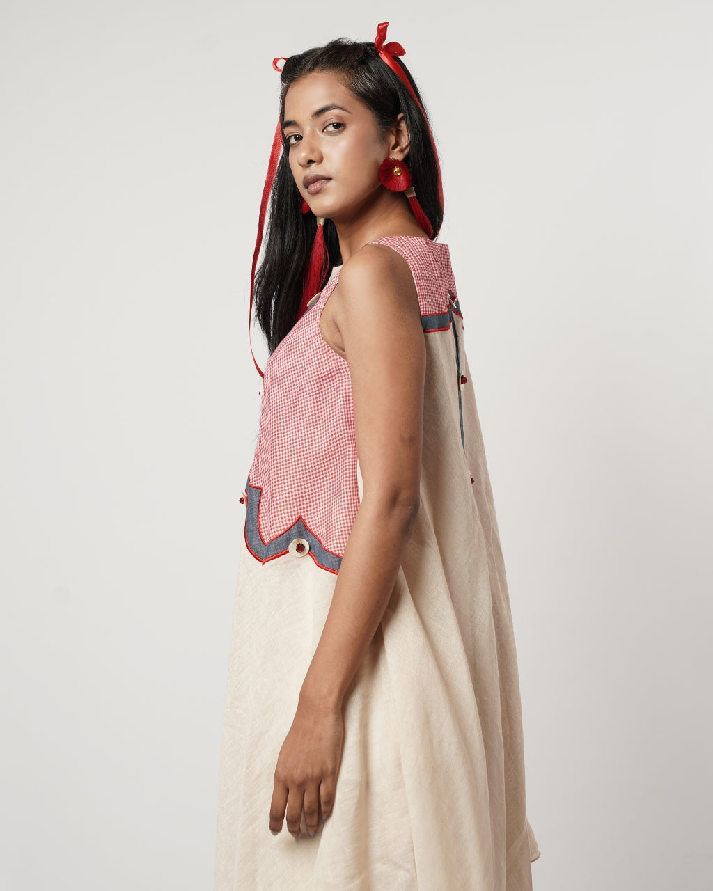 Gamcha Scalloped Tunic Set