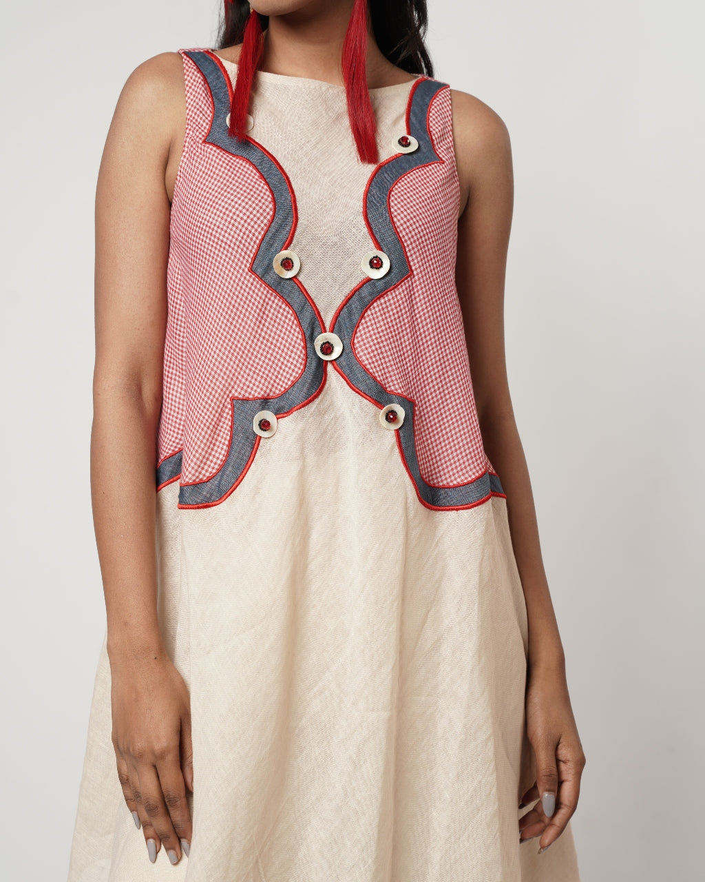 Gamcha Scalloped Tunic Set
