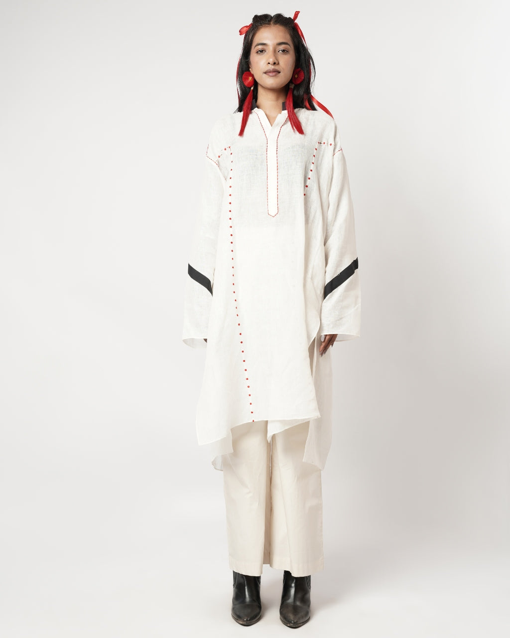Panelled Patched Gusset Kurta Set