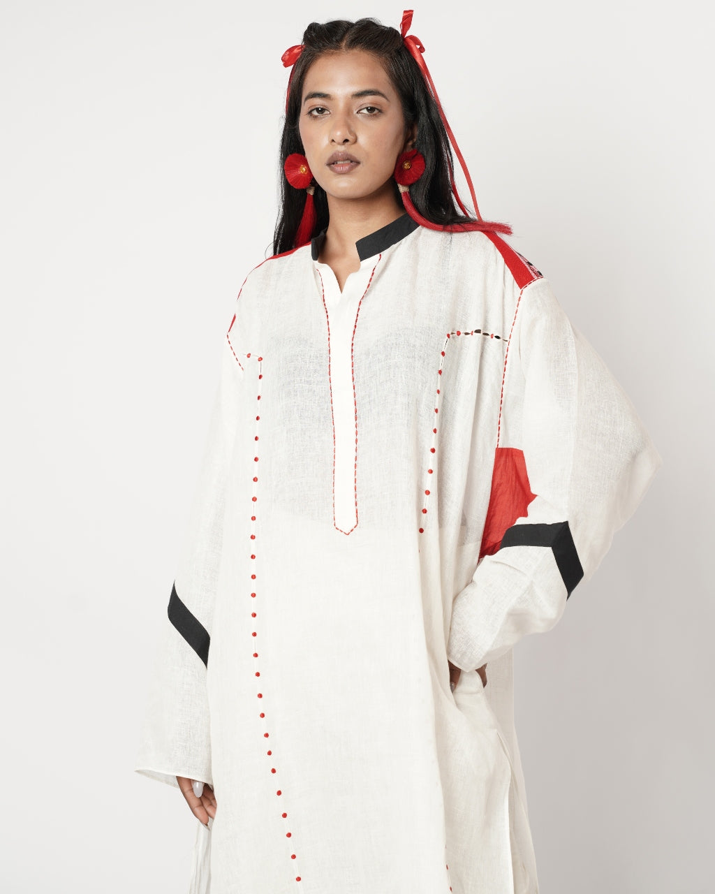 Panelled Patched Gusset Kurta Set