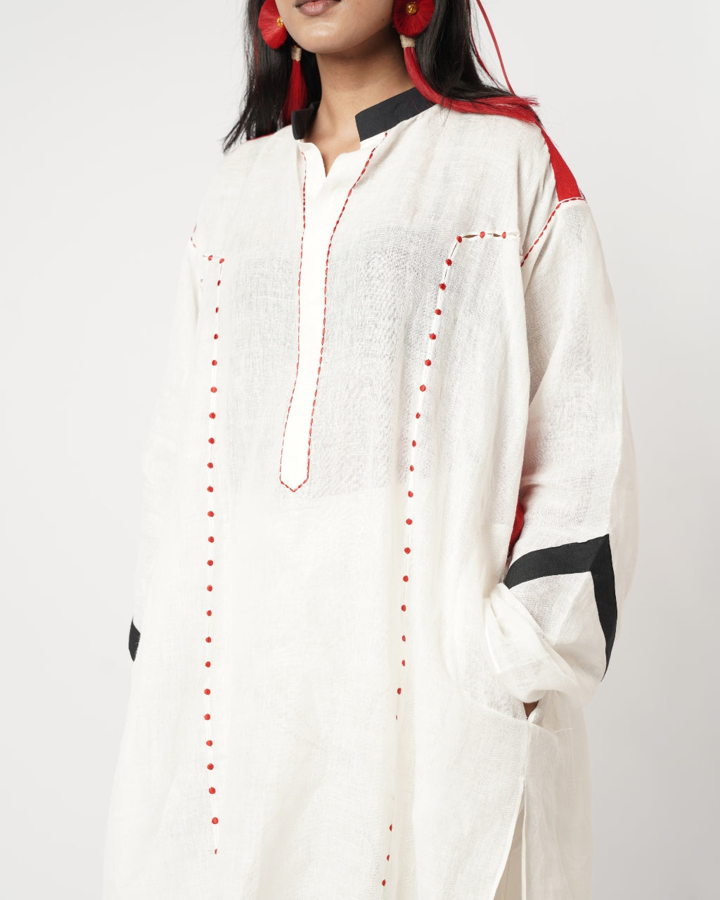 Panelled Patched Gusset Kurta Set