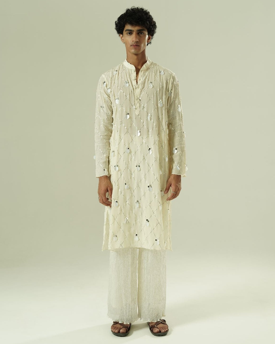 Checkered Droplets Kurta Set