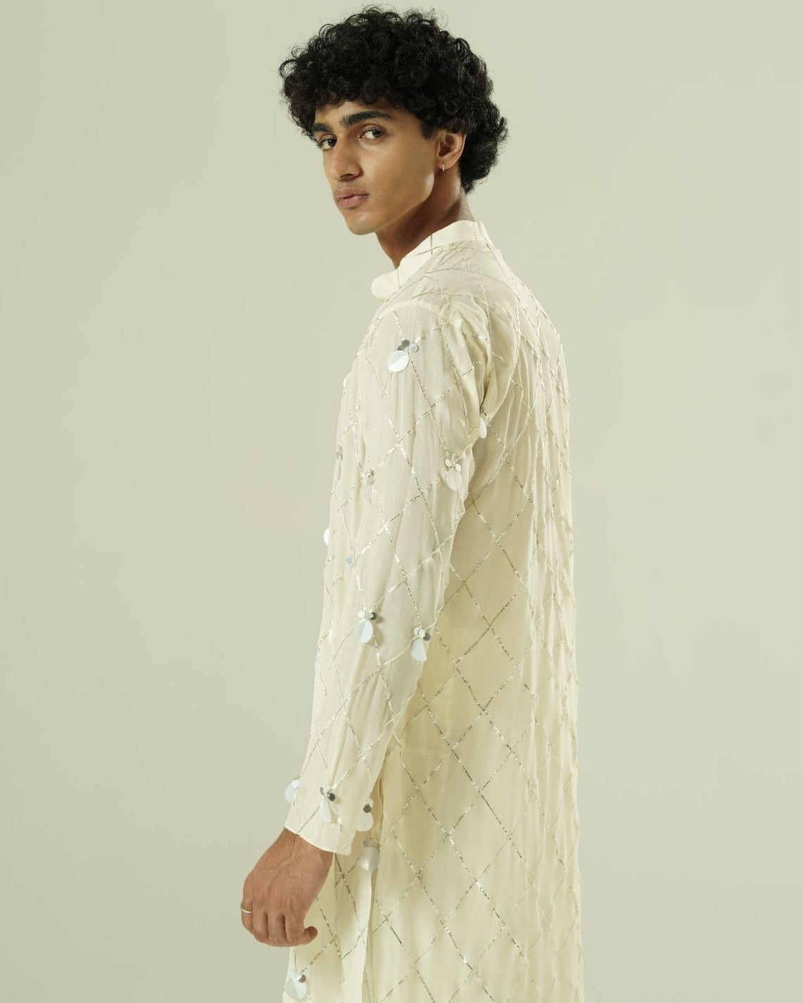 Checkered Droplets Kurta Set