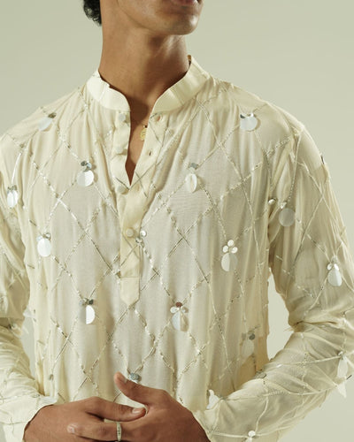 Checkered Droplets Kurta Set