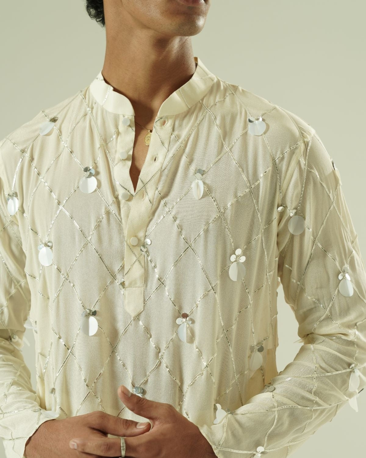 Checkered Droplets Kurta Set