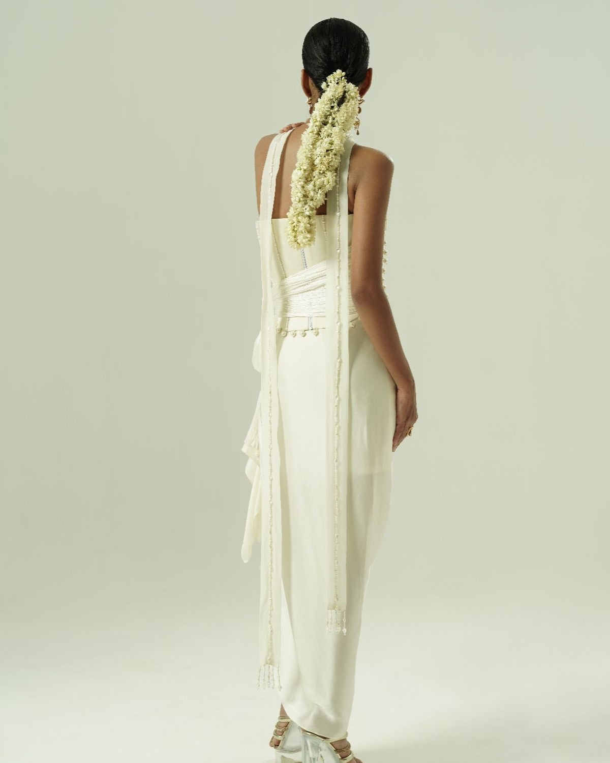 Beaded Draped Corset Set