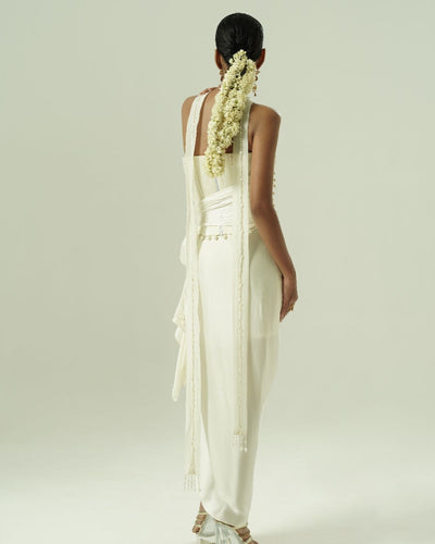 Beaded Draped Corset Set