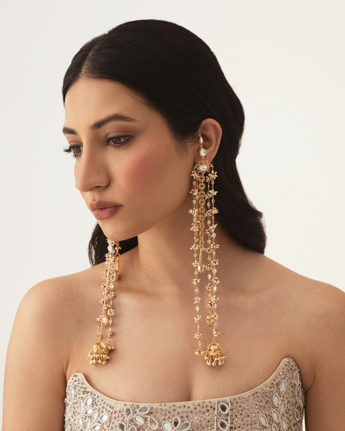 Mogra Bageecha Kashmiri Jhumkas