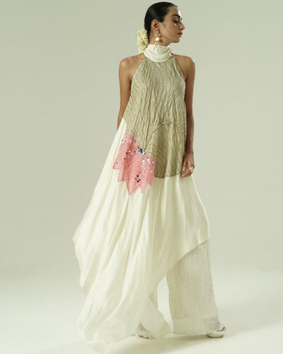 Lilly Asymmetric Halter Tunic & Pant Set