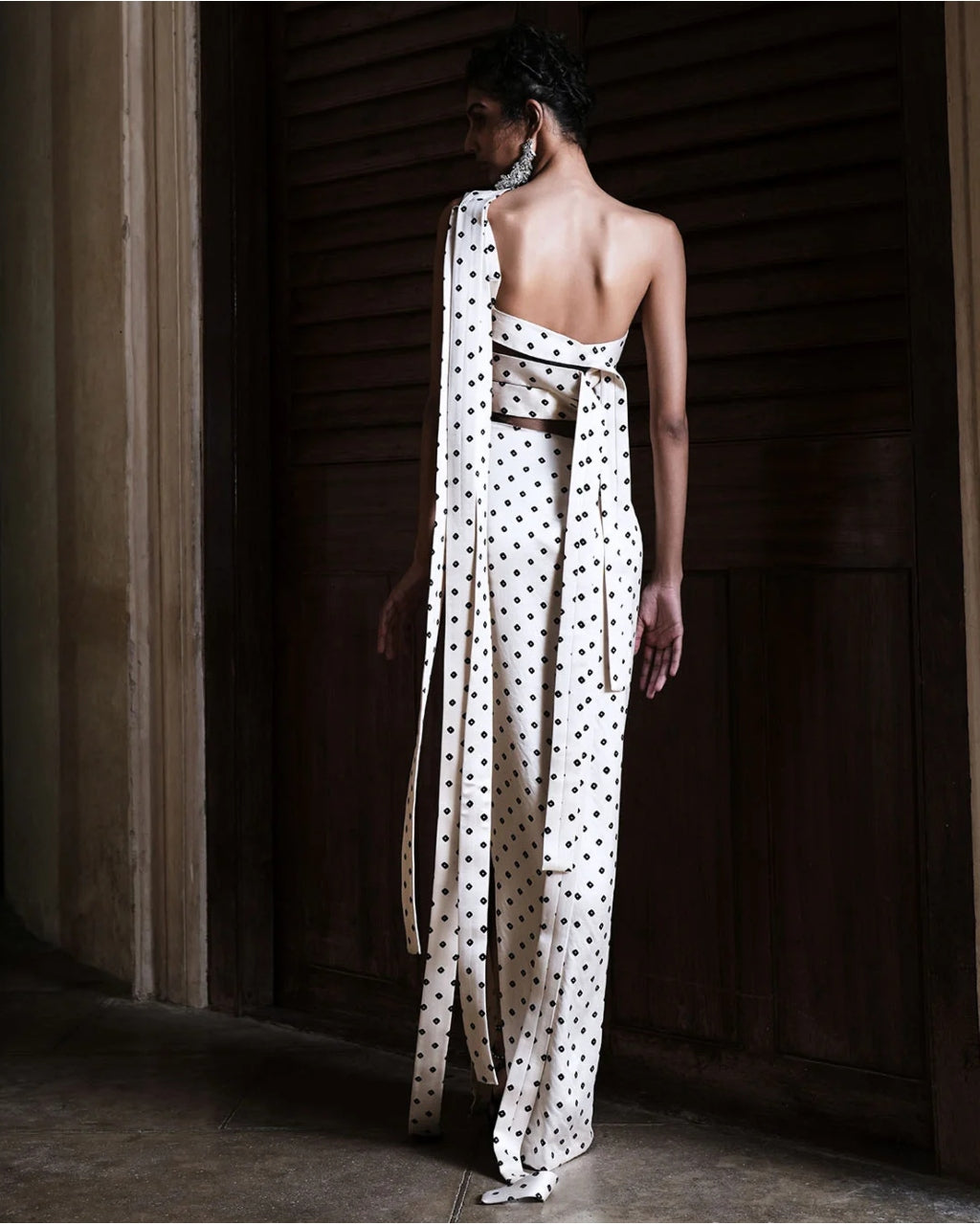 Bondeau Bandhani Silk Dress