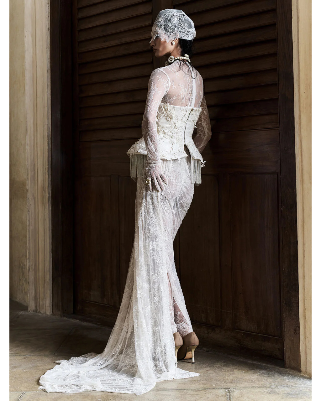 Absense Ivory Corset Skirt Set