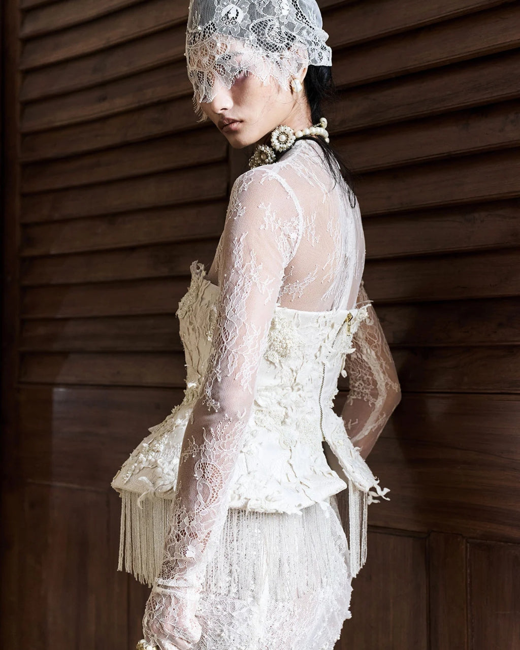 Absense Ivory Corset Skirt Set