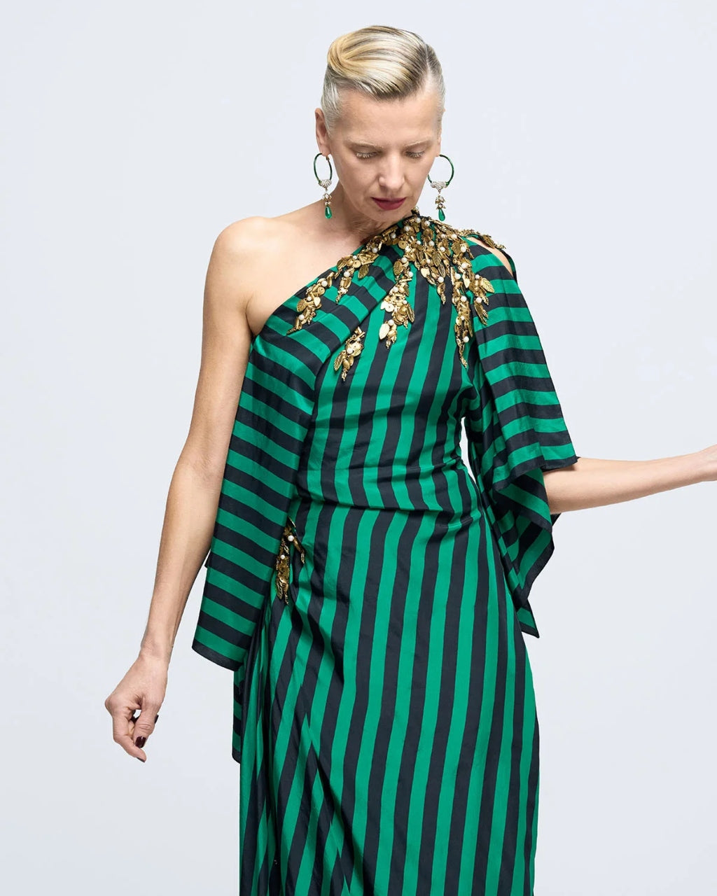 Guntas Black Green Dress
