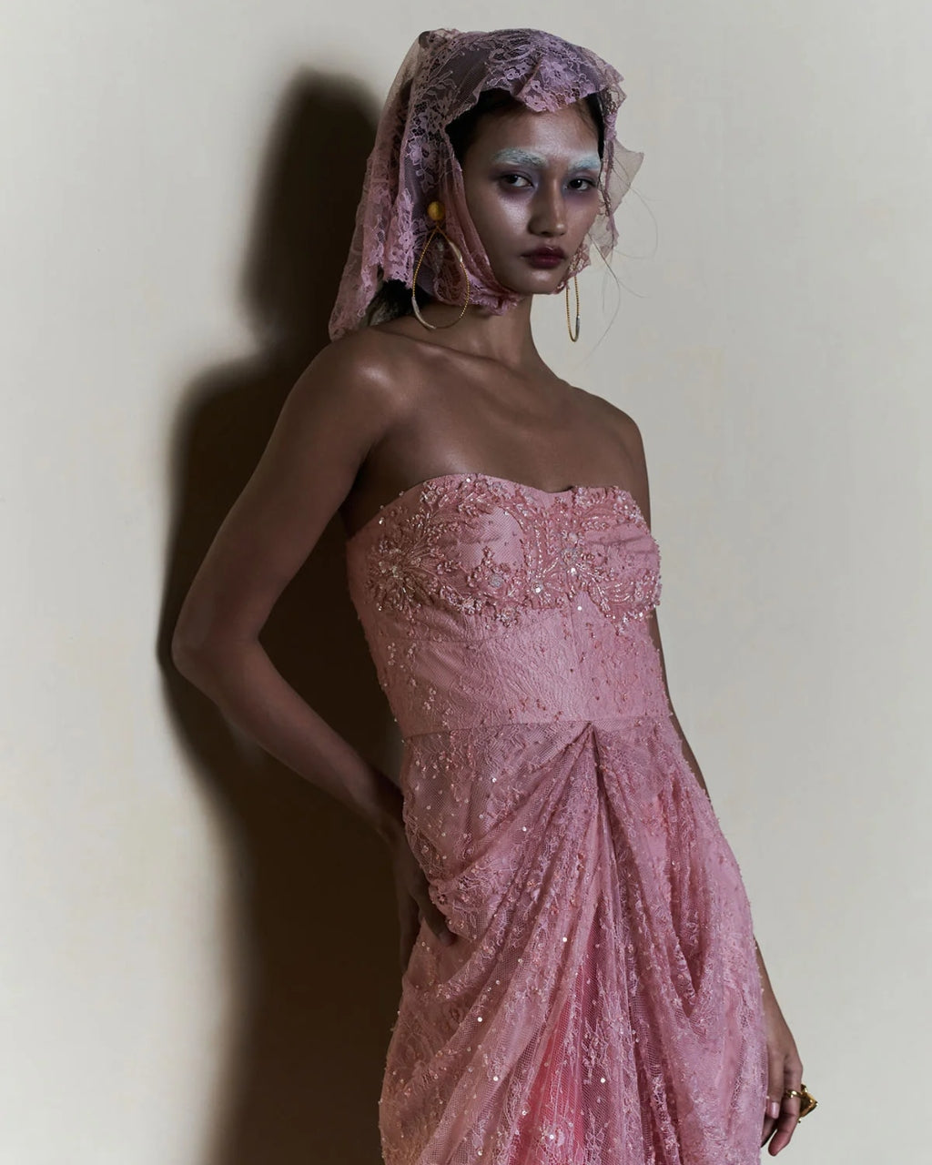 Audrey Blush Lace Dress