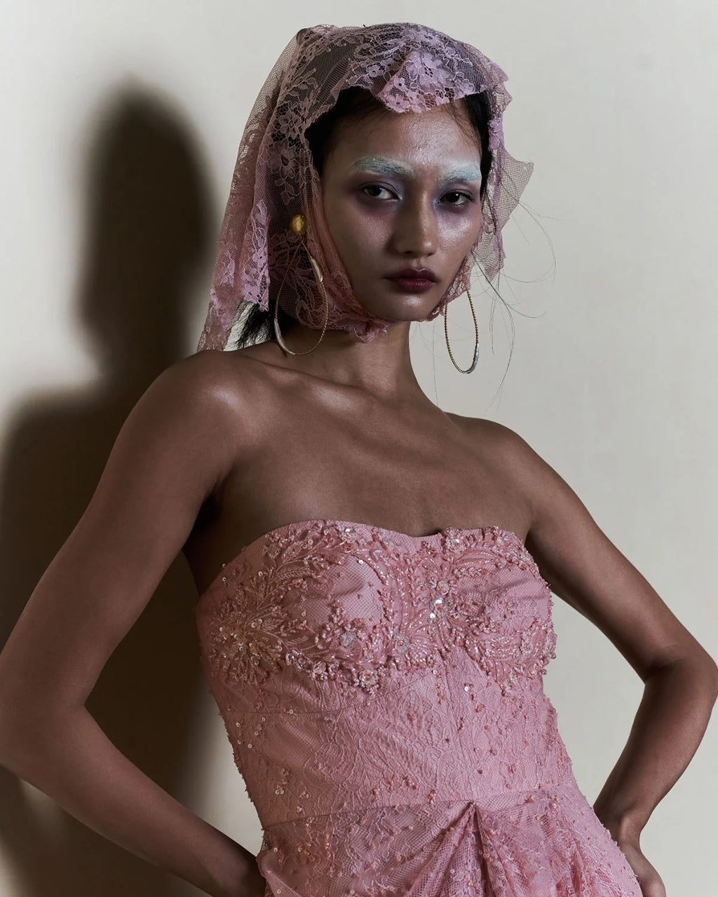 Audrey Blush Lace Dress