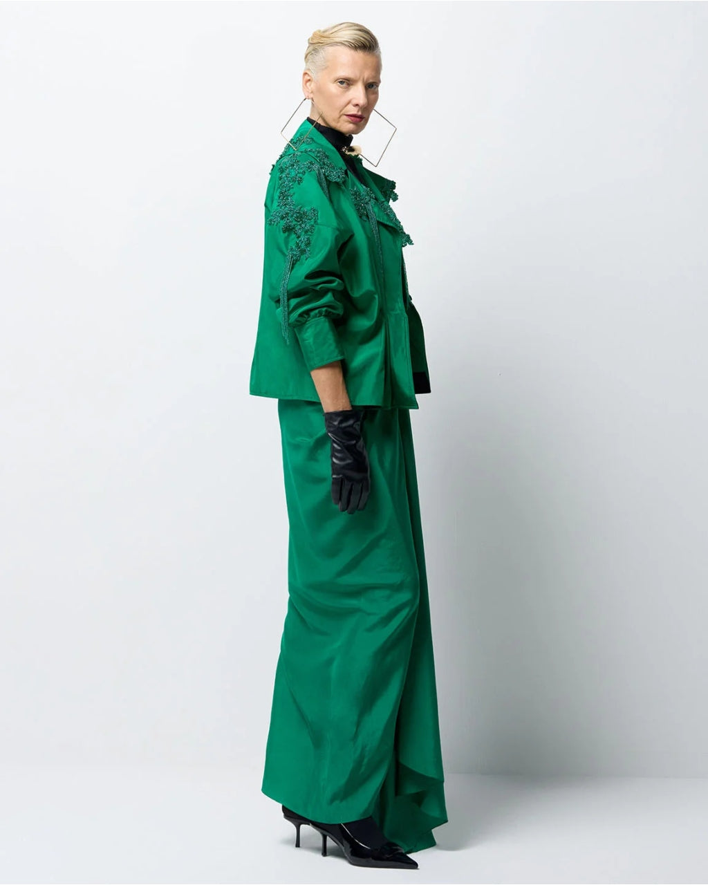 Virna Emerald Jacket Dress Set