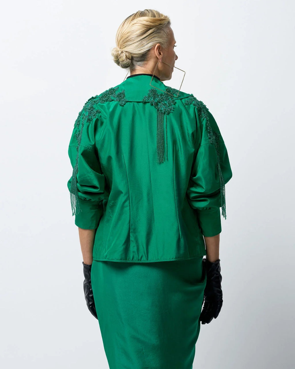 Virna Emerald Jacket Dress Set