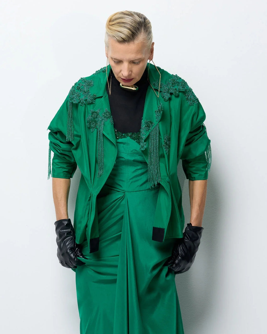 Virna Emerald Jacket Dress Set