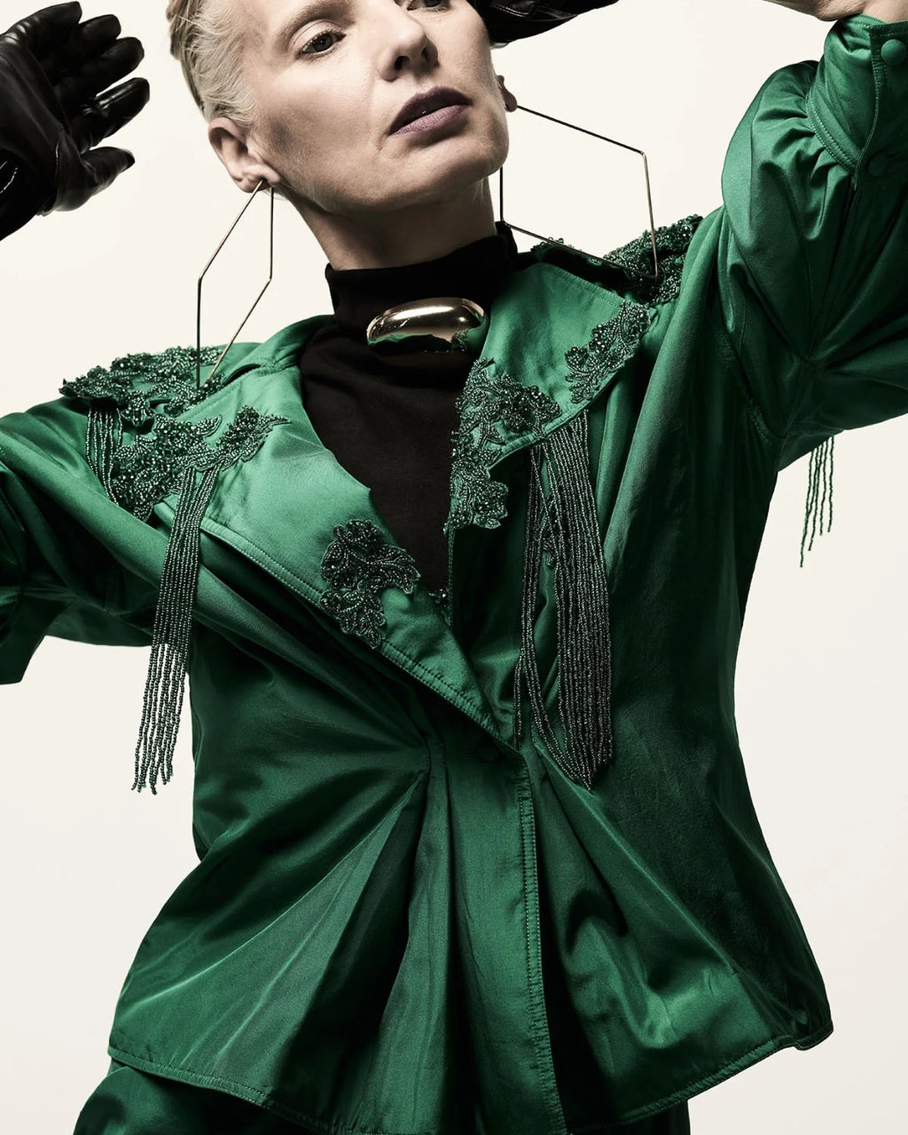 Virna Emerald Jacket Dress Set