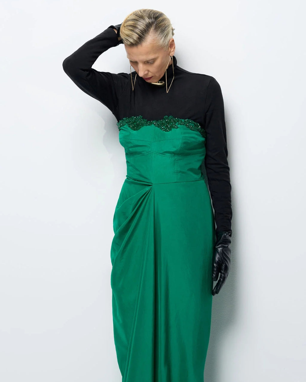Virna Emerald Jacket Dress Set