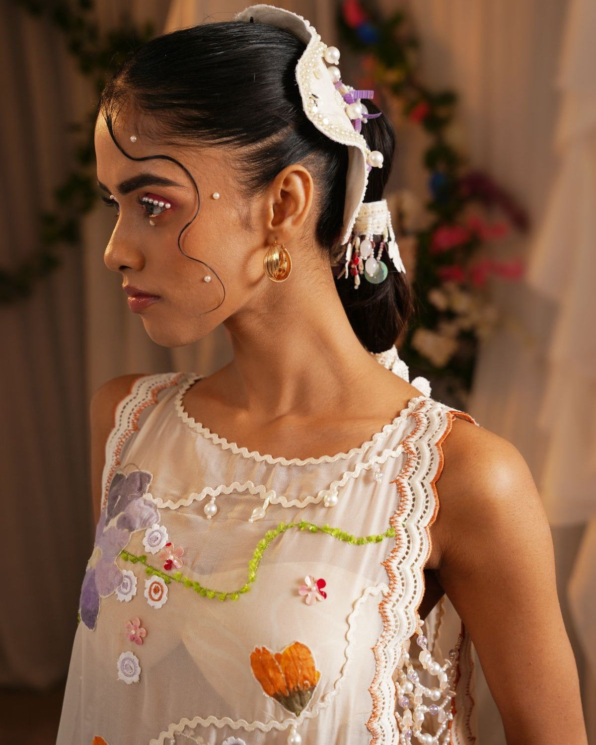 Patchwork Straight Kurta With Patchwork Pants