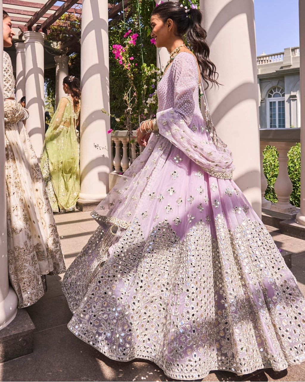 Lilac Anarkali Set