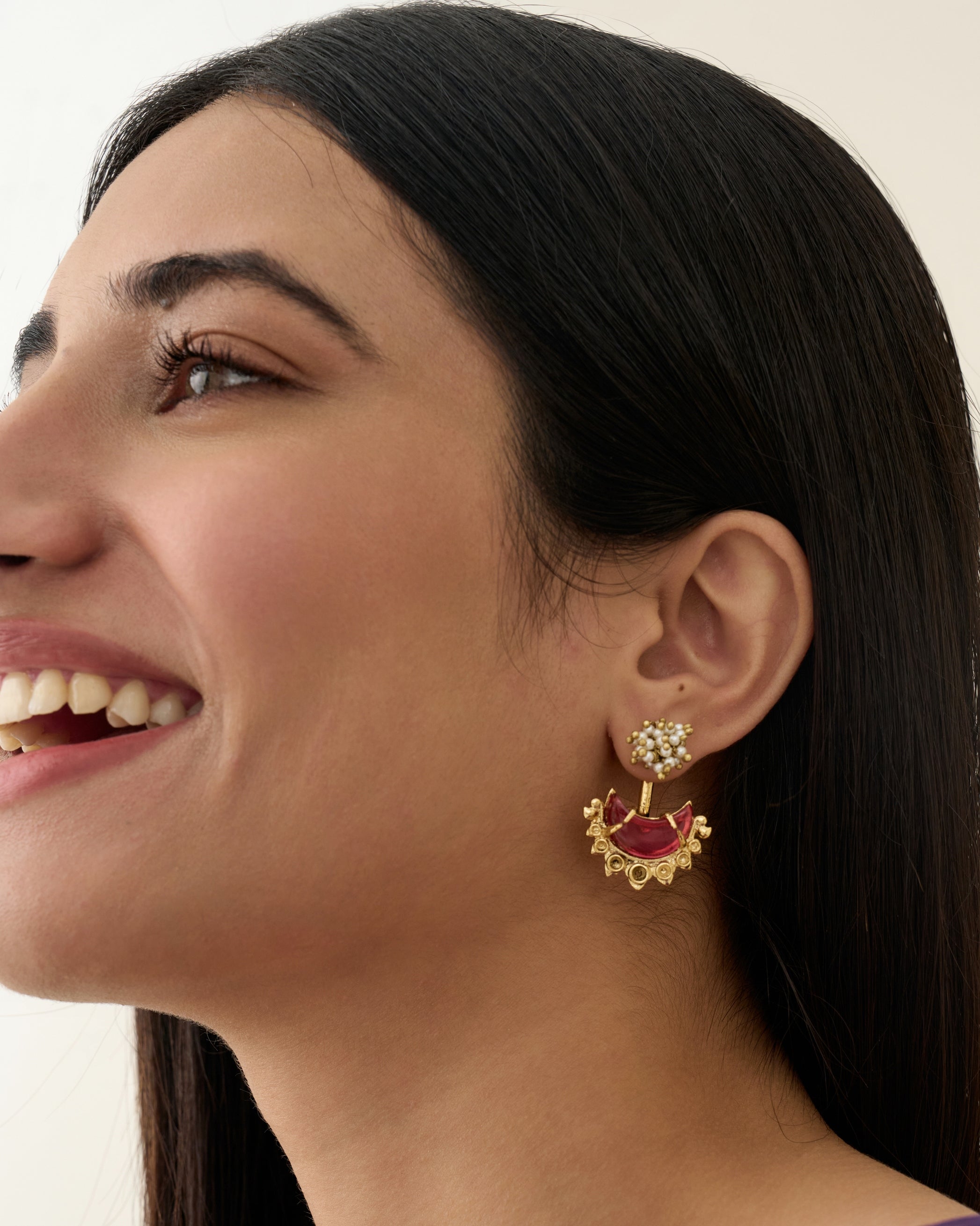 Chand Saaj Front Back Earrings (Set Of 2)