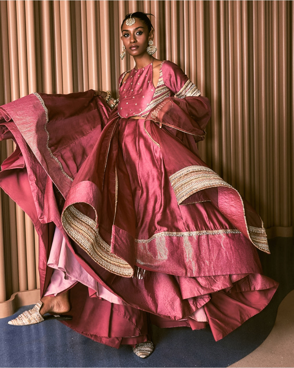 Vintage Rose Lehanga Set