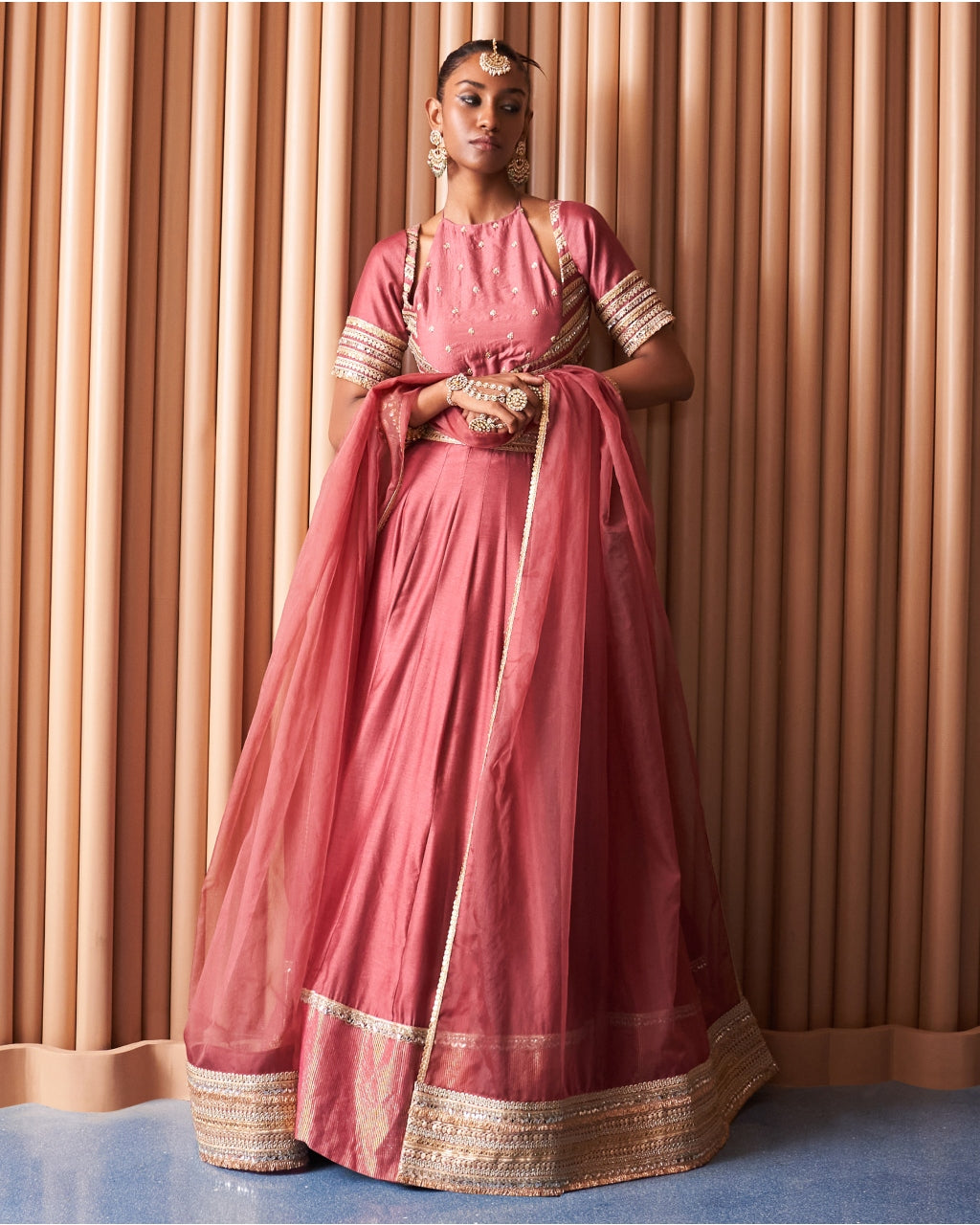 Vintage Rose Lehanga Set