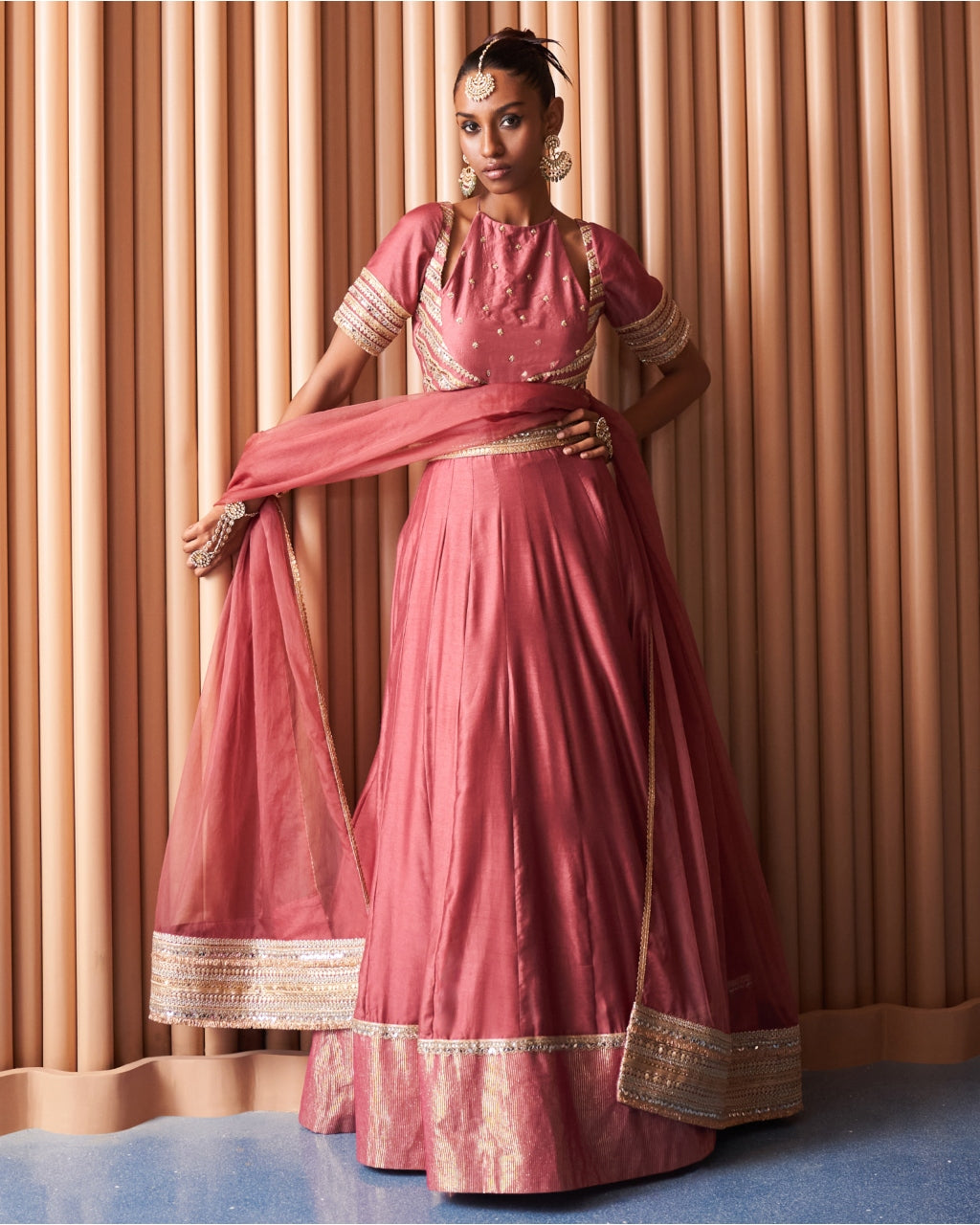 Vintage Rose Lehanga Set