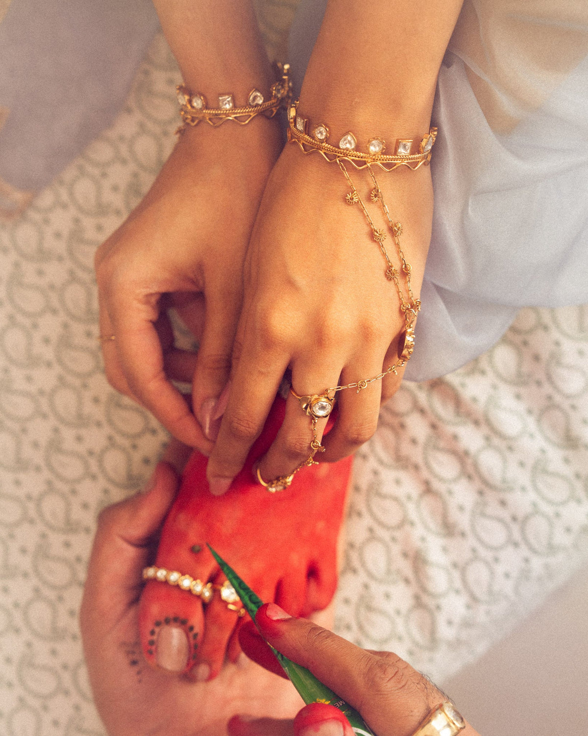 Polki Dilbar Hand Harness