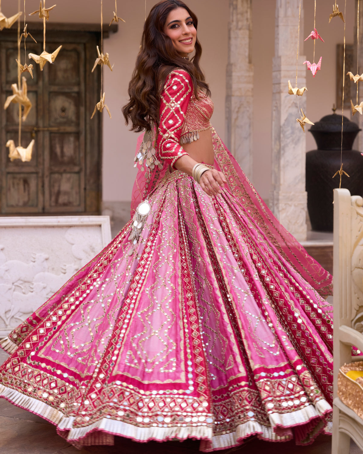 Begam Hues Printed Lehenga Set