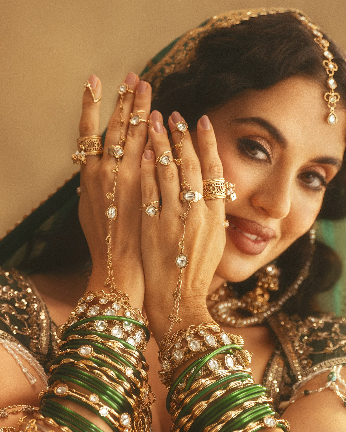 Polki Dilbar Hand Harness