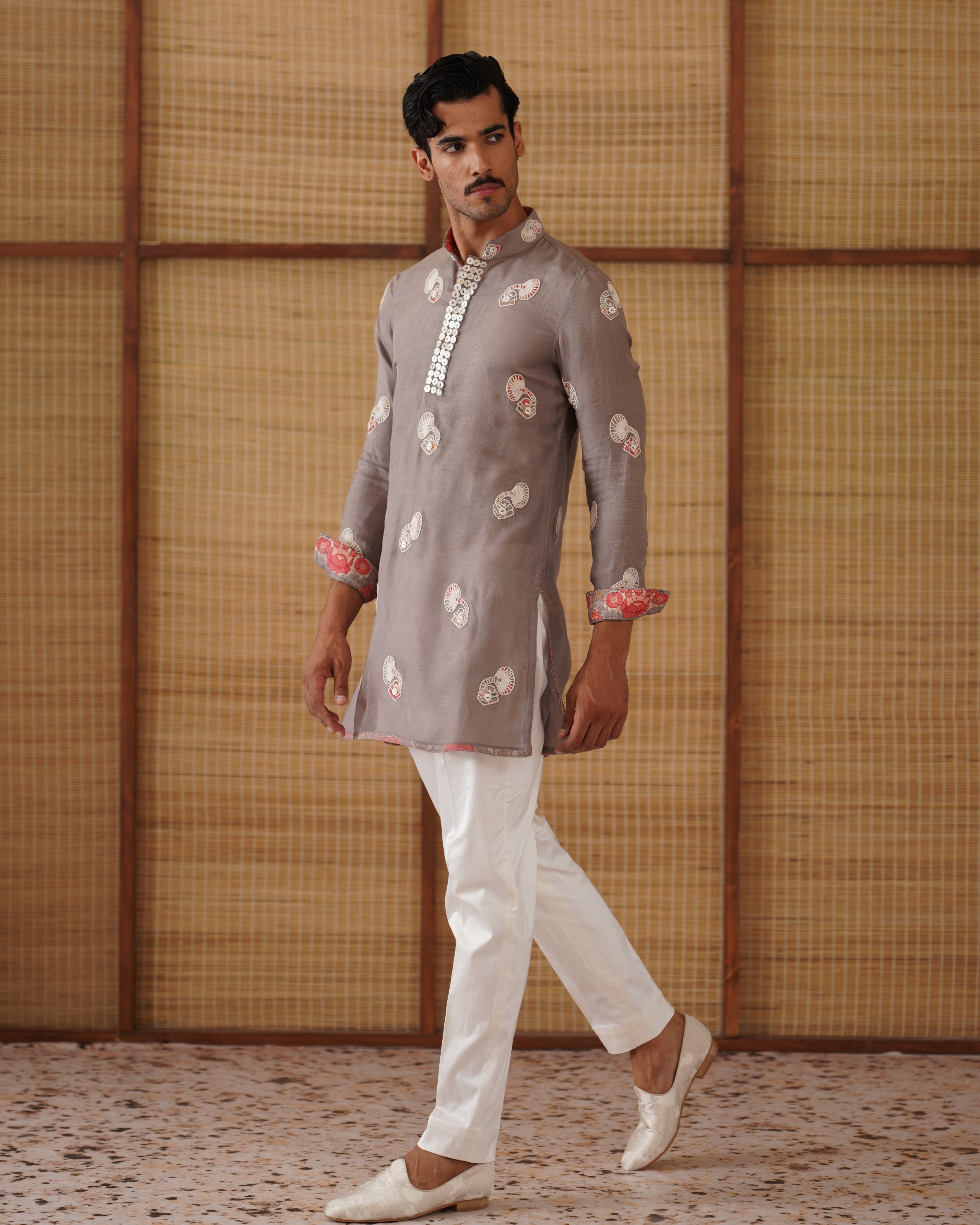 Gramophone Poppy Print Dori Kurta Set