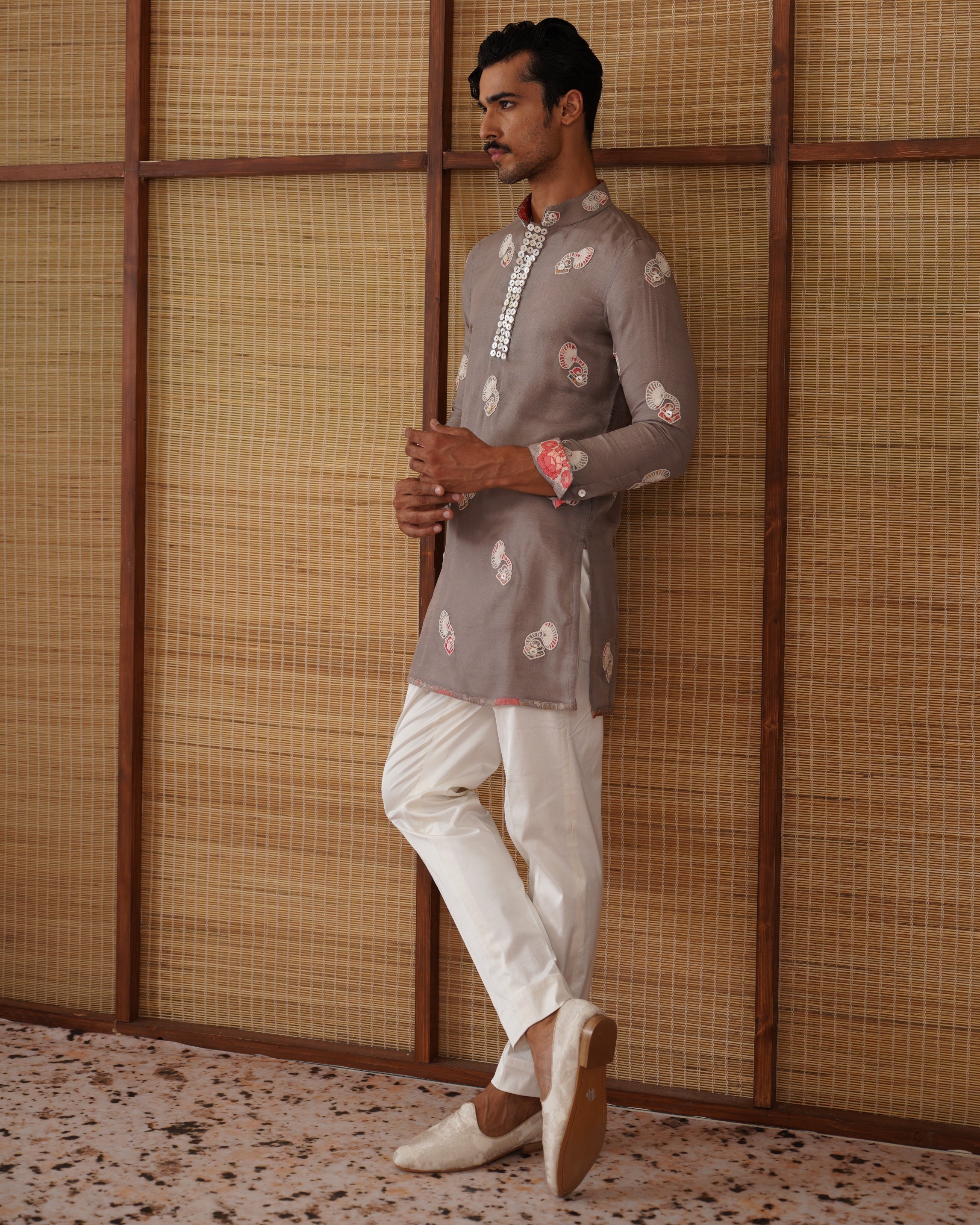 Gramophone Poppy Print Dori Kurta Set