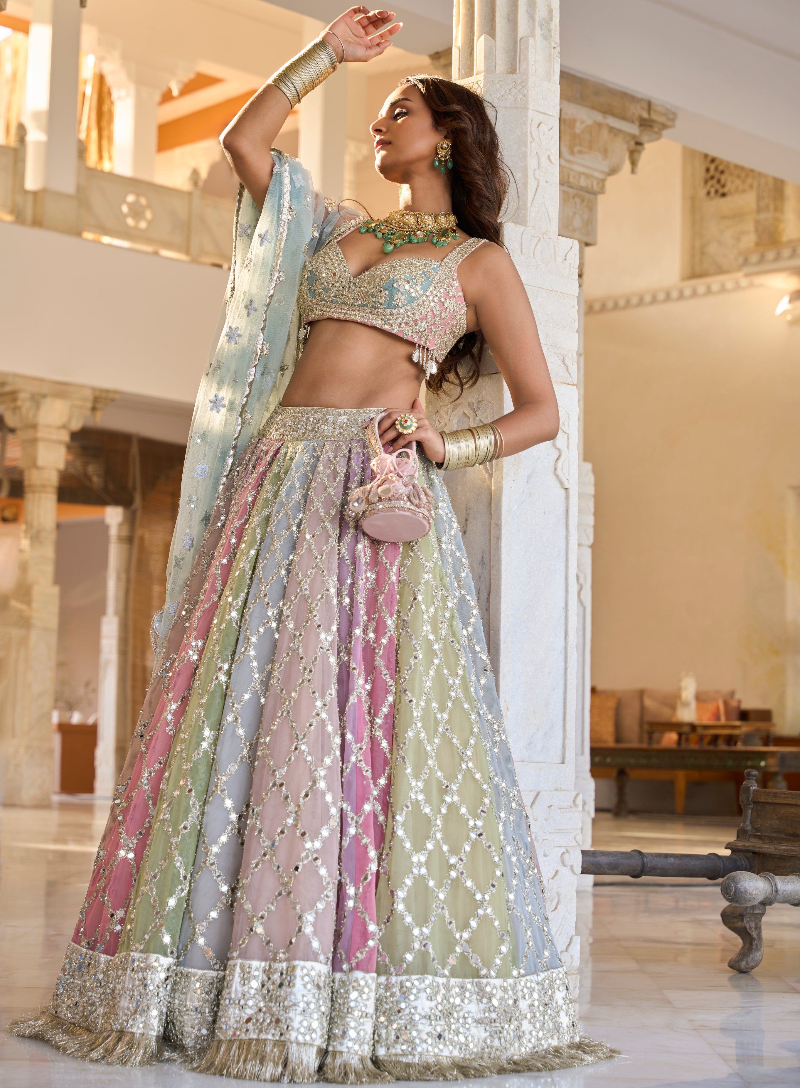 Multicolour Lehenga Set