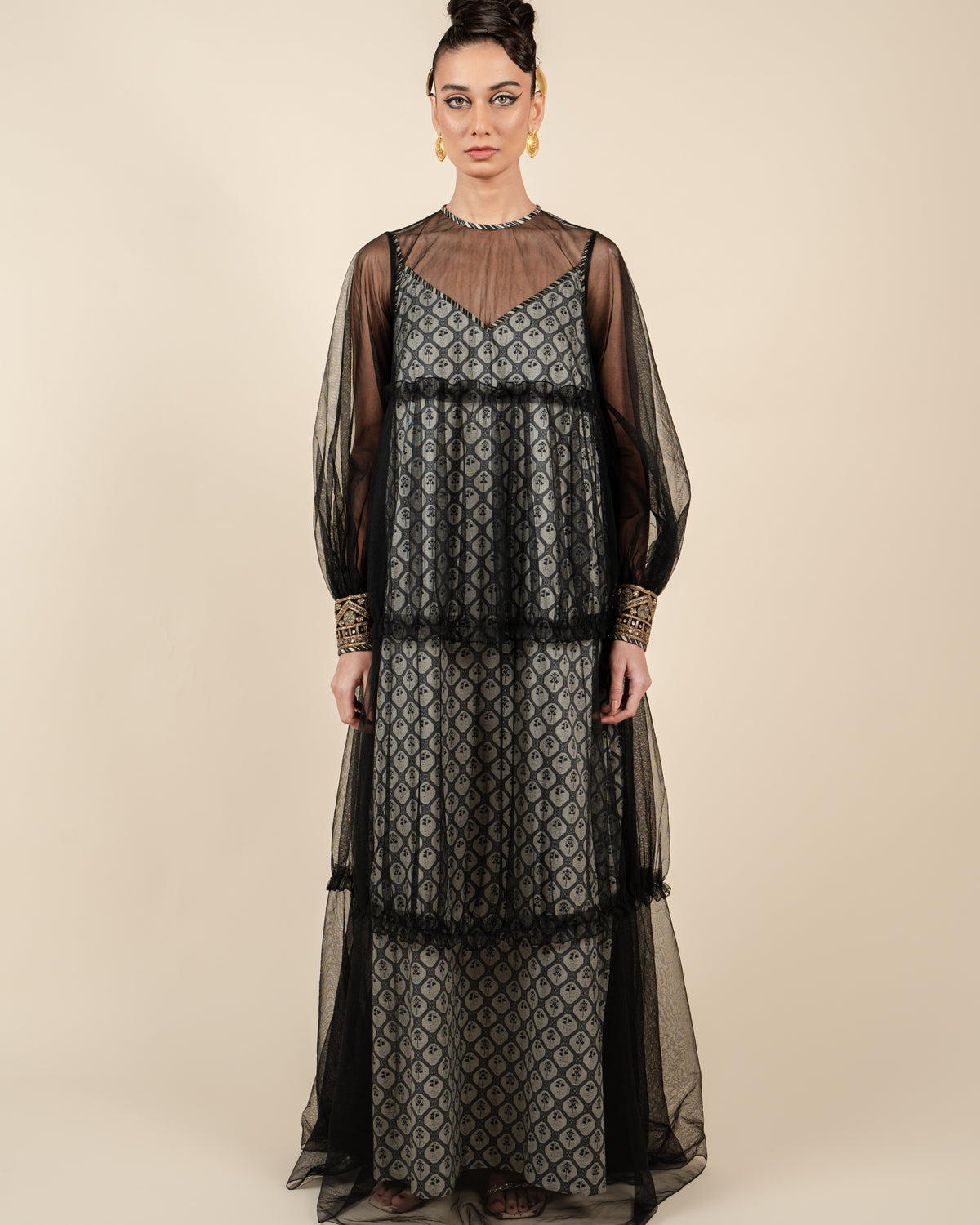 Black - Ivory Anarkali