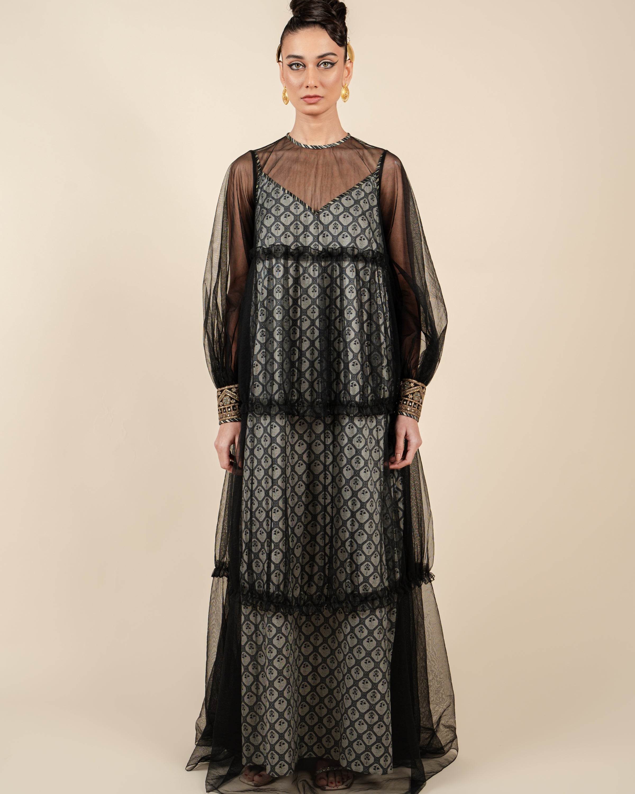 Black - Ivory Anarkali